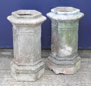 A pair of chimney pots. Each 64 cm high.