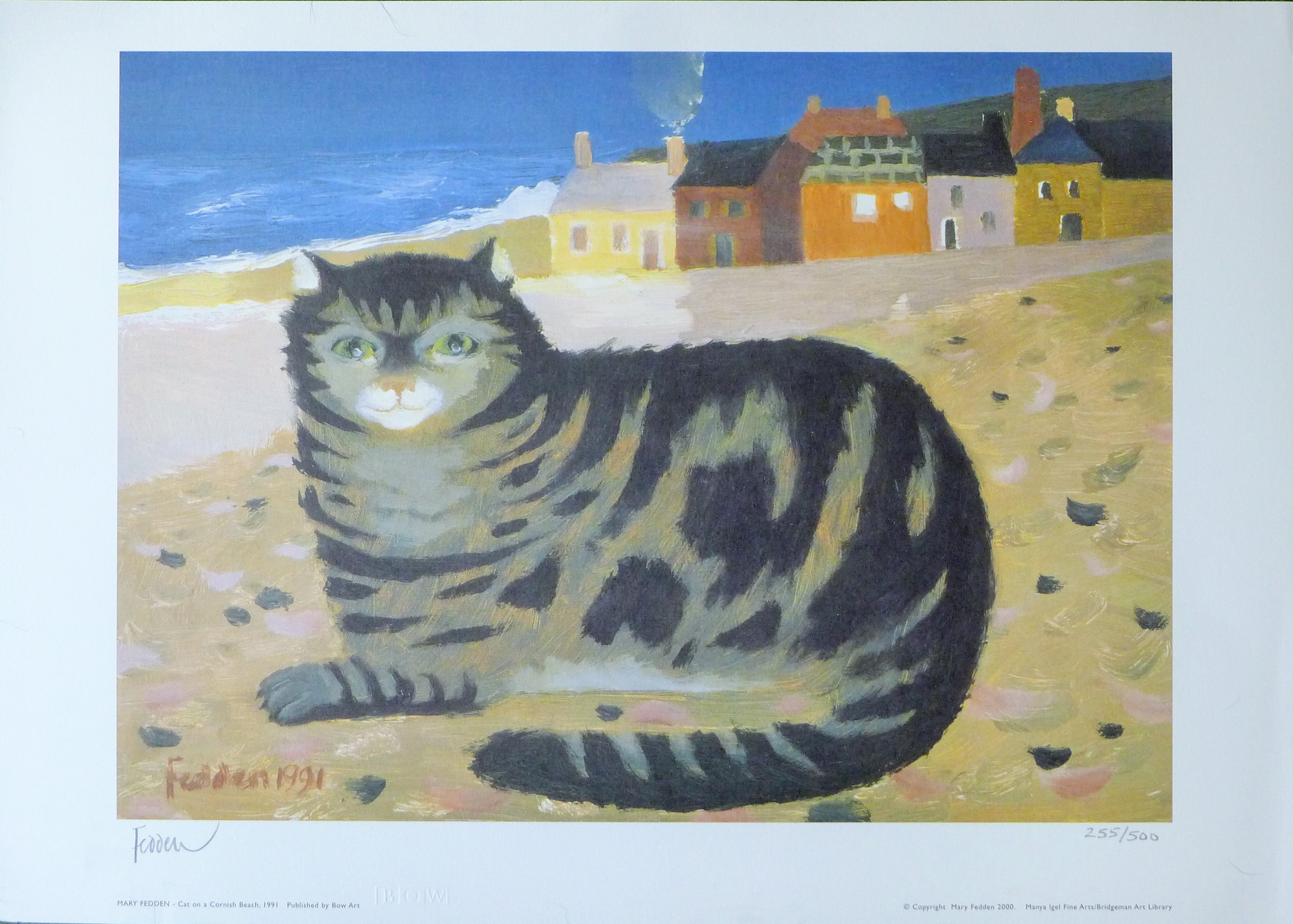 FEDDEN, MARY OBE RA (1915-2012) British (AR), 'Cat On A Cornish Beach', - Image 2 of 4
