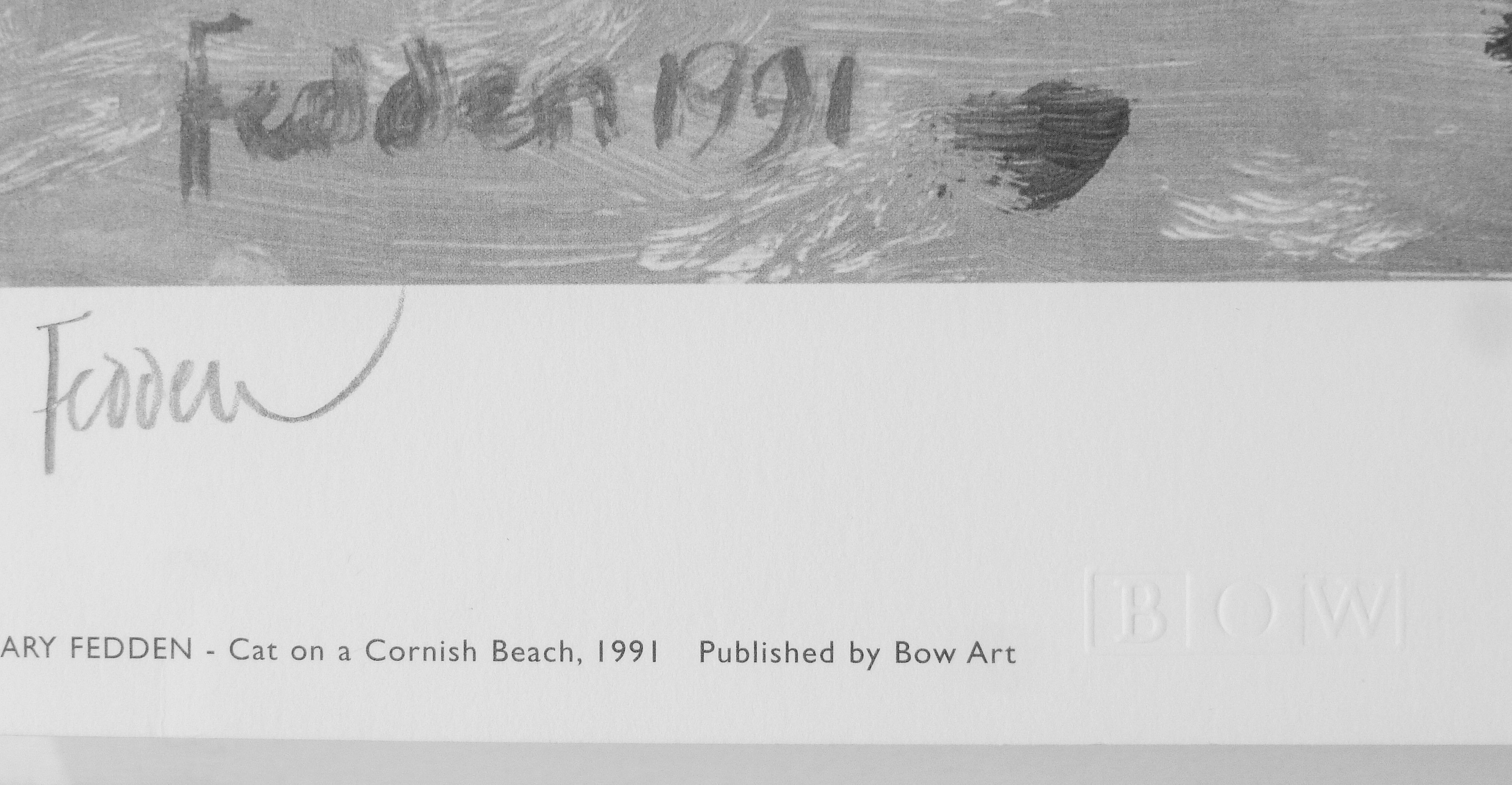 FEDDEN, MARY OBE RA (1915-2012) British (AR), 'Cat On A Cornish Beach', - Image 3 of 4