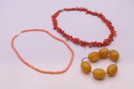 A butterscotch amber type bracelet,