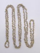 A South Seas shell necklace. 168 cm long.