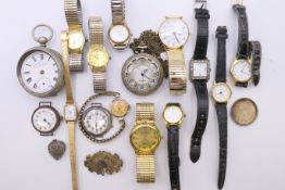 A quantity of wristwatches and pocket watches to include Sekonda, Citron, Ingersoll, Philip Mercier,