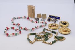A quantity of jewellery including Berkshire Masonic pendants, a necklace,