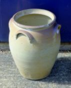A stoneware crock. 50 cm high.