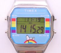 A Timex X Peanuts (Snoopy) T80 Dream in Colour TW2V61300 34 mm stainless steel bracelet watch (in