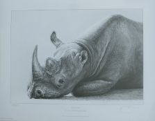 HODGES, GARY (born 1954) British (AR), Eye Contact Rhino, lithograph, signed and numbered 817/850,