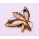 A Scandinavian silver and enamel leaf-form brooch. 4.5 cm wide. - Image 3 of 4