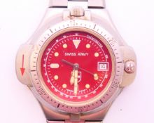 A gentlemen's Swiss Army wristwatch. 4.5 cm wide.