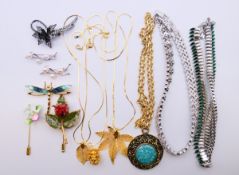 A quantity of various costume jewellery,