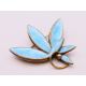 A Scandinavian silver and enamel leaf-form brooch. 4.5 cm wide. - Image 2 of 4