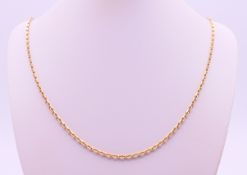 An 9 ct gold necklace. 55 cm long. 11.4 grammes.