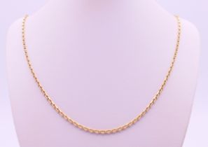 An 9 ct gold necklace. 55 cm long. 11.4 grammes.