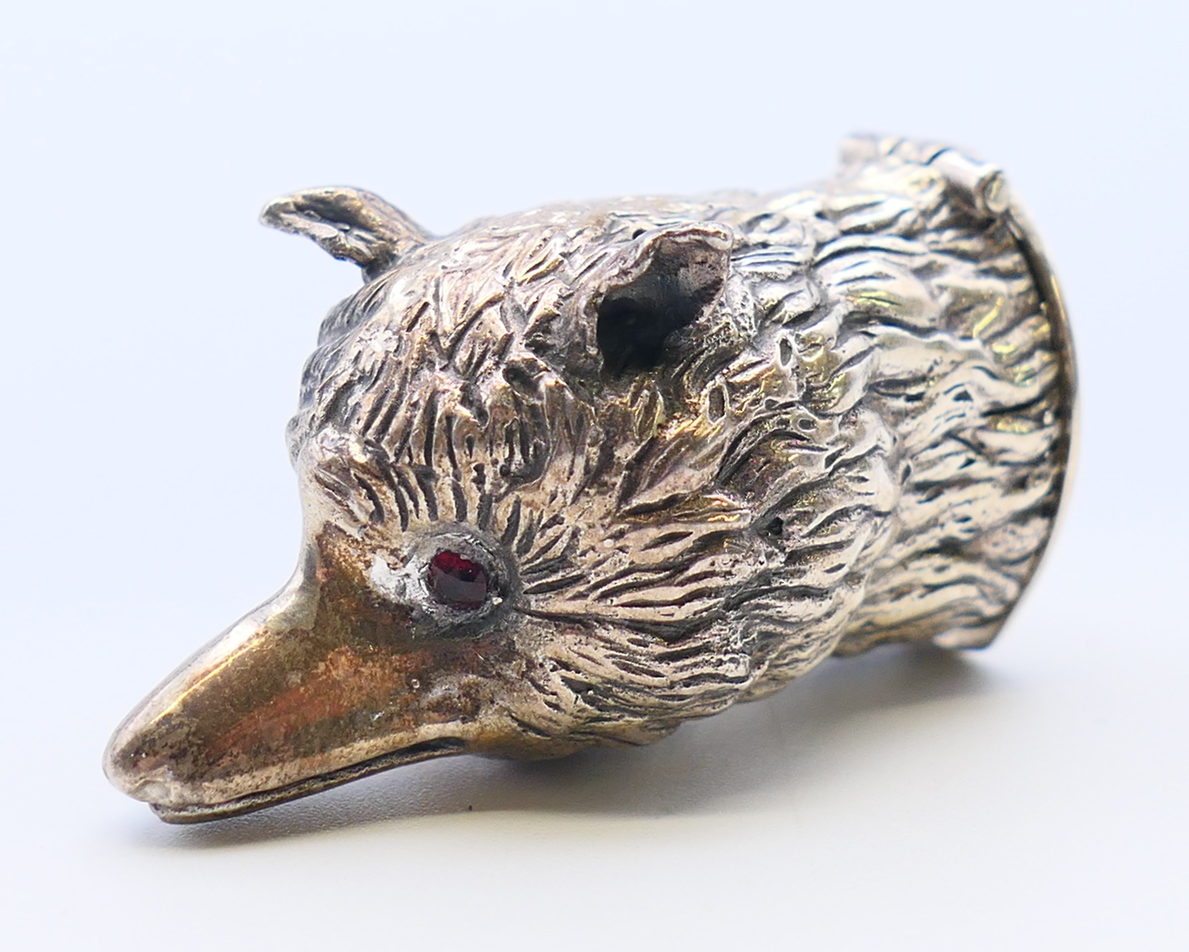 An eastern unmarked silver reticulated fish-form pill box. 9 cm long. - Image 4 of 4