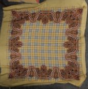 A Burberrys vintage camel wool square. Approximately 137 cm square.