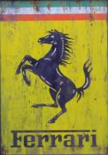 'Ferrari', print, framed and glazed. 28.5 x 20 cm.