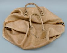 A Swaine Adeney gentlemen's leather sports bag. 55 cm long.