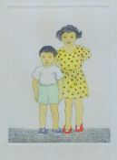 'Goro-Chan and Fumi-Chan', limited edition print numbered 7/75, signed Lee 1983, framed and glazed.