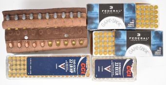 Two hundred and seventy .22 rifle cartridges including 100 CCI Sub-Sonic, 50 CCI Stinger and 50