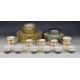Royal Crown Derby dinner and coffee ware decorated in the Asian Rose pattern, six Limoges plates and - Image 2 of 6