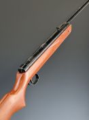 BSA Meteor Mk. II .22 air rifle with semi-pistol grip and adjustable sights, serial number
