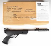 Beeman Marksman 1020 .177 target air pistol with textured composite grip, adjustable sights and