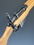 Short Magazine Lee Enfield (SMLE) No 4 Mk I .303 bolt-action rifle with frame stamped '1943',