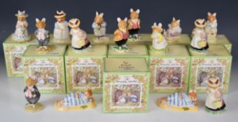 Fifteen Royal Doulton Brambly Hedge figures to include Mr Toadflax, Mr Apple, Dusty Dogwood etc,
