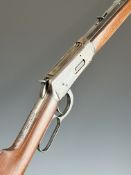 Winchester Model 1894 .32-40 underlever repeating carbine rifle with adjustable sights, steel butt