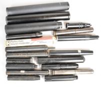 Eighteen air rifle and rifle sound moderators including Parker-Hale and Air Login The Whisperer, one