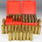 Twenty-two W W Greener 12, 16 and 20 bore brass cased shotgun cartridges, some in storage boxes.