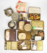 Vintage fishing equipment to include a Hardy 'St George' fly fishing reel, sectional fly fishing