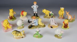 Thirteen Royal Doulton Walt Disney Winnie the Pooh figures