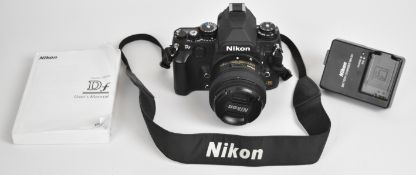 Nikon Df digital SLR camera, with AF-S Nikkor 50mm 1:1.8 G lens, Nikon cap, MH-24 battery charger