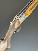 Browning 12 bore over and under ejector shotgun with engraved locks, underside, trigger guard, top