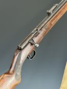 Mauser Patrone .22 bolt-action rifle with chequered semi-pistol grip, impressed makers mark to the