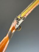 Blanch of London flintlock blunderbuss with sprung bayonet, named and engraved lock, engraved