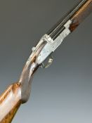 Longthorne Hesketh 12 bore sidelock over and under ejector shotgun with engraved locks, underside,