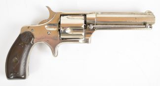 Remington Smoot New Model No 3 .38 five shot single action rimfire revolver with saw handle,