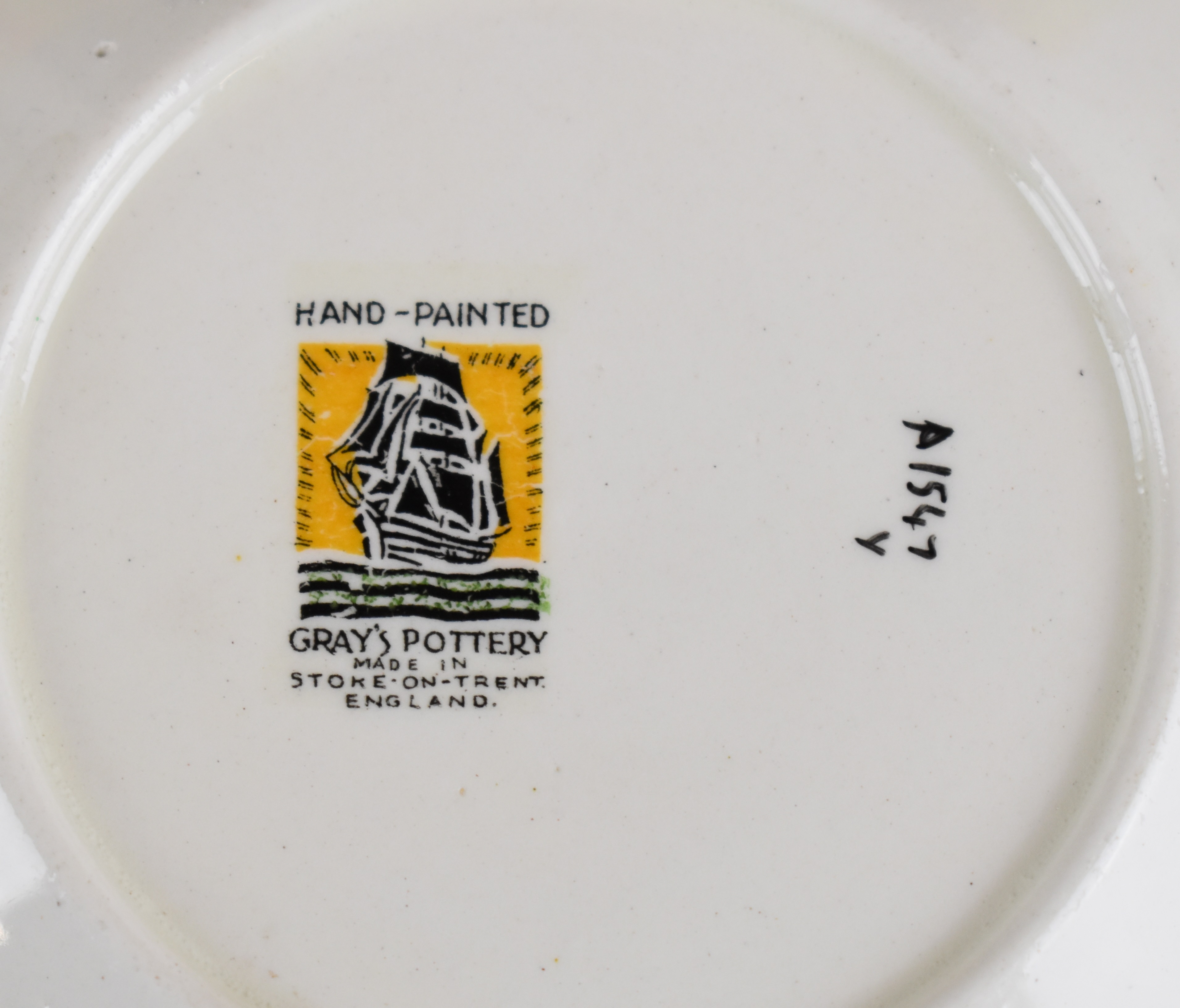Grays Pottery Art Deco coffee set decorated with bright yellow flowers against a green ground, the - Image 4 of 4