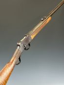 Westley Richards .300 Sherwood Martini-action rifle with named lock, adjustable sights, chequered