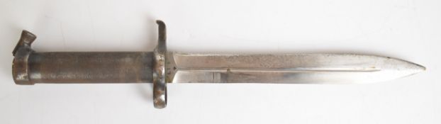 Swedish 1896 pattern bayonet with ricasso stamped E.J. A.B, crown over anchor and 76, number 276
