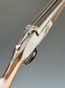 Modern Arms Co 16 bore side by side ejector shotgun with line engraved sidelock plates, engraved