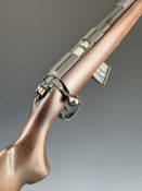 BRNO Model 2-E-H .22 bolt-action rifle with semi-pistol grip, multi-shot magazine, leather sling,