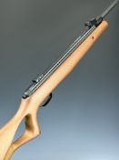 Beeman 1210 .177 air rifle with skeleton stock, raised cheek piece and adjustable sights, serial