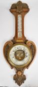 Banjo barometer with inscribed cartouche 'L. Coy 6th V.B.R.S (possibly Volunteer Battalion Royal