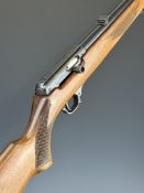 BRNO 581 .22 semi-automatic rifle with chequered semi-pistol grip and forend, pop-up sights, sling