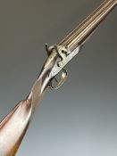 Thomas Fletcher of Gloucester 12 bore side by side percussion hammer action muzzle loading shotgun