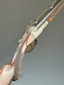 Heinrich Scherping of Hannover 9.3x70R double barrelled side by side rifle with chequered horn-