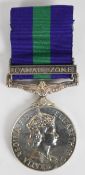 Royal Air Force General Service Medal with clasp for Canal Zone, named to 583831 Cpl G.B Love,
