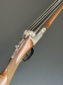 Bernardelli Merlin 12 bore side by side ejector shotgun with engraved locks, underside, trigger